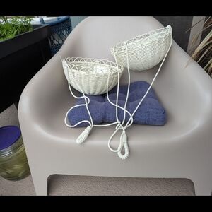Elegant White Hanging Baskets